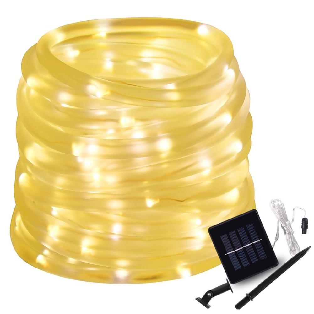 LED-Solar-Schlauch-Gartenlichter