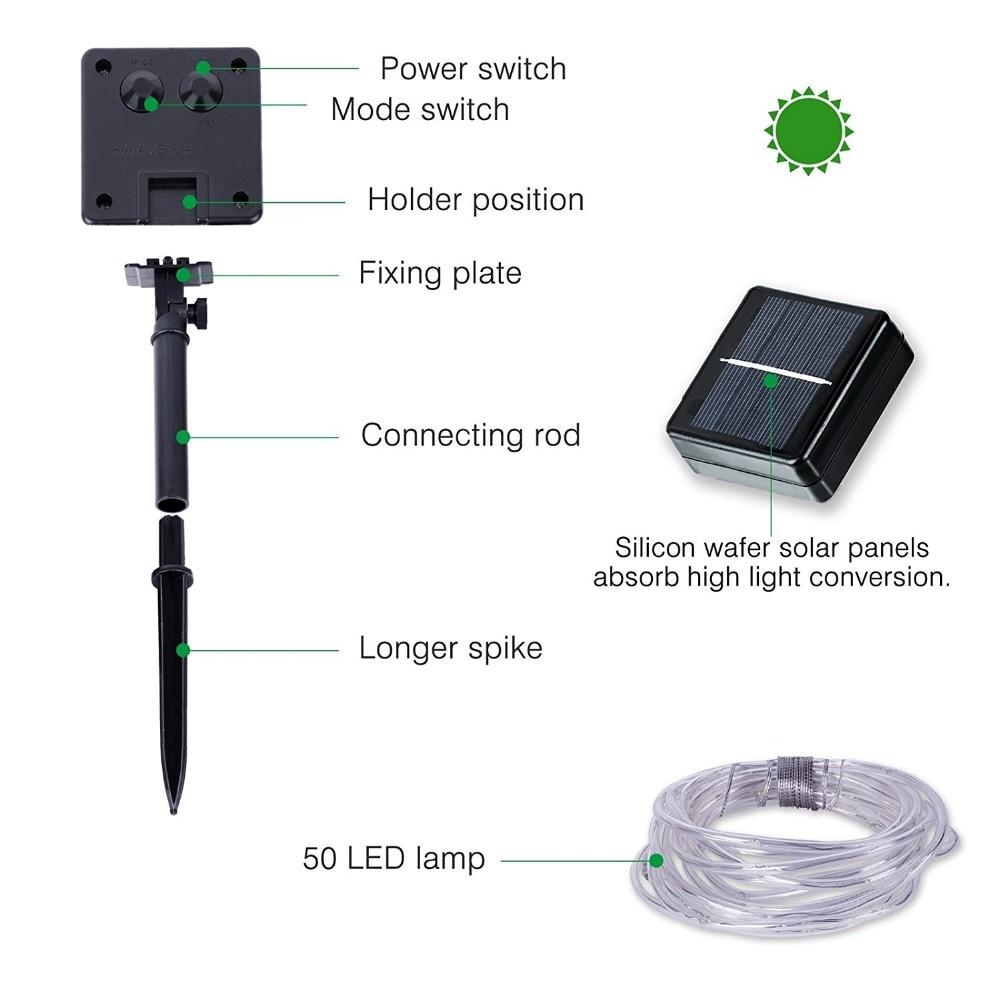 LED-Solar-Schlauch-Gartenlichter