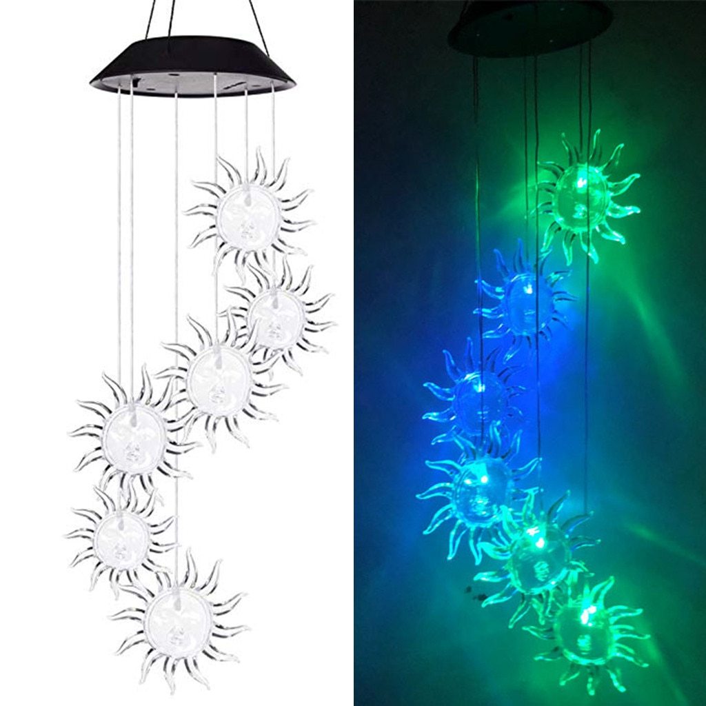 LED-Solar-Windspiellichter