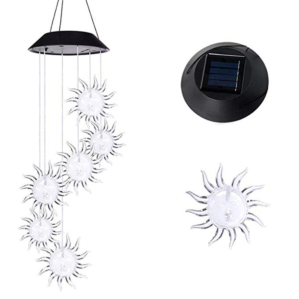 LED-Solar-Windspiellichter